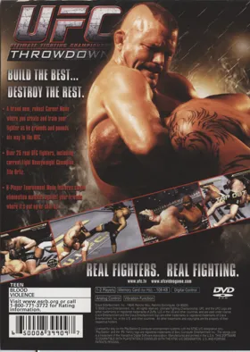 UFC - Throwdown box cover back